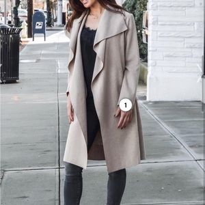 Chicwish Sand Wool Blend Coat